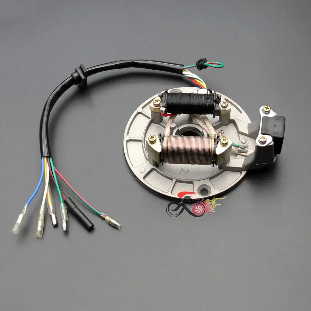 thumbnail image 2 of 6 Coils Magneto Stator Flywheel - Replacement For 50cc To 125cc ATV, Dirt Bike, Go Kart 2 of 13