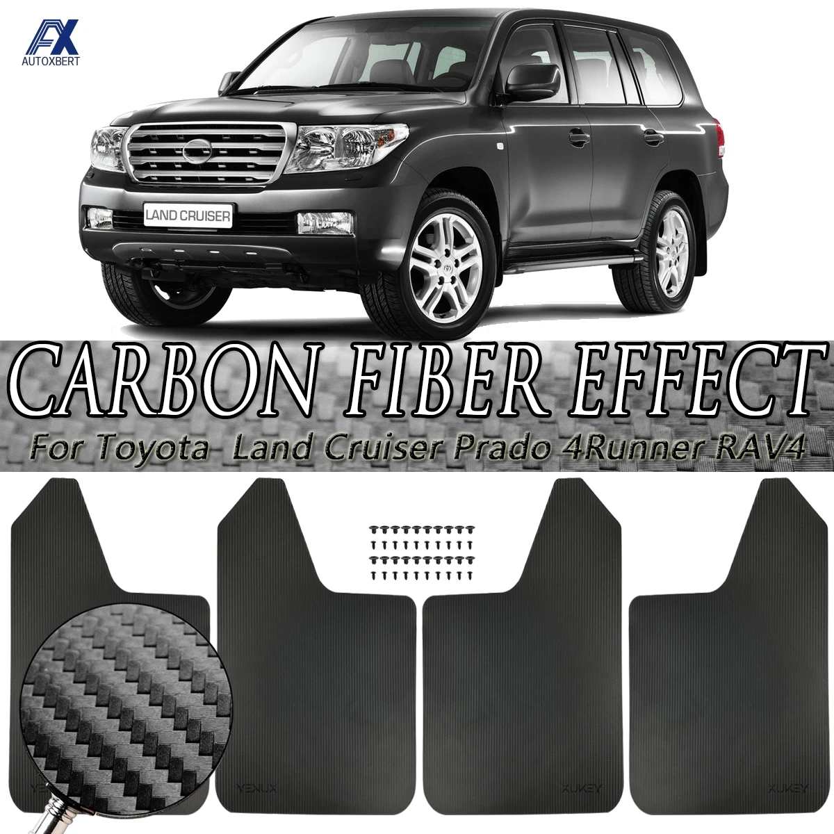 4x Mudflaps Mud Flaps Splash Guards Mudguards For Toyota Camry Corolla