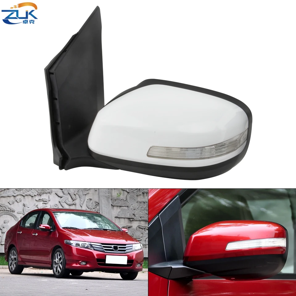 ZUK Внешнее зеркало заднего вида в сборе для HONDA CITY GM2 GM3 2009-2014 5-контактный с