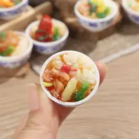 1 Pcs Random Miniature Dollhouse Chinese Rice Pastry casserole noodles dessert kitchen toy Fake Food toy Dollhouse Decoration 2