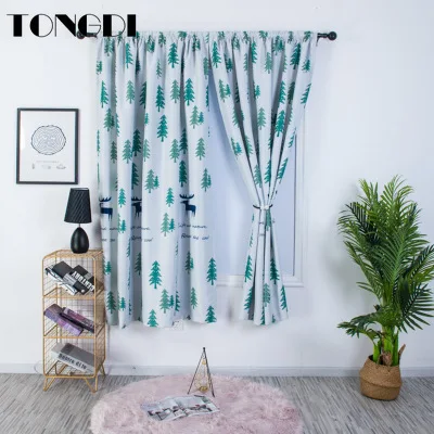 Светонепроницаемые шторы TONGDI с принтом рождественские украшения для дома