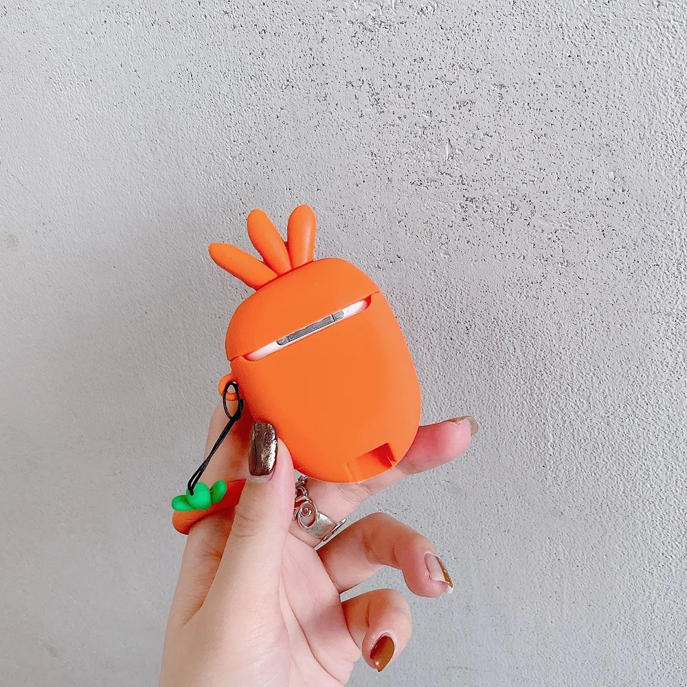 Для AirPods Pro 3D Red Daucus carota морковный чехол для наушников для AirPods 1 2 3 Bluetooth гарнитура силиконовый чехол s с ремешком