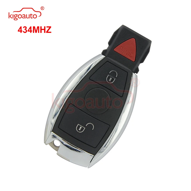 

Kigoauto Smart key 2 button with panic 434Mhz for Mercedes Benz BGA 2001 2002 2003 2004 2005