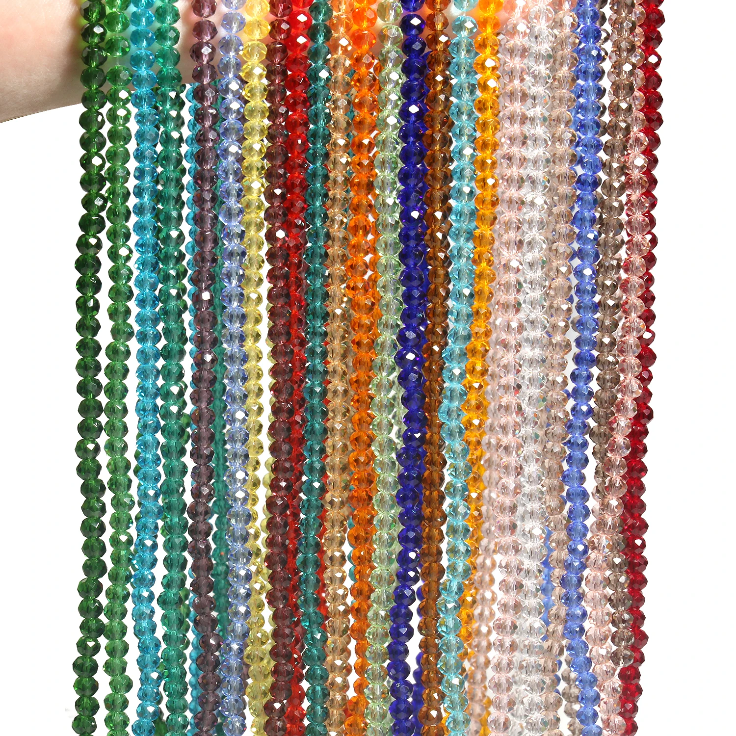 DIYARTS 15 Couleurs 8mm Ronde Perle De Cristal Craquelé, 375 Pièces Perles De Verre Colorées Mélangées Pour Boucles D'oreilles, Colliers, Bagues Fabrication De Bijoux