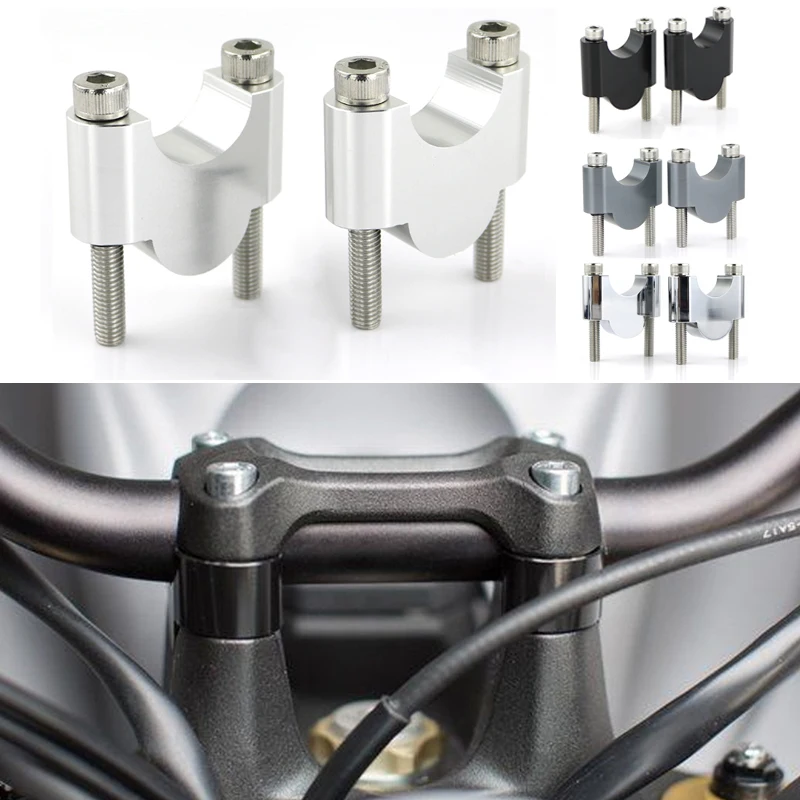 

For Yamaha MT-125 FZ-10 Tracer 900 Tracer FJ-09 V-Max 28mm 1 1/8" Handlebar Mounting Fat Bar Risers CNC Billet Aluminum