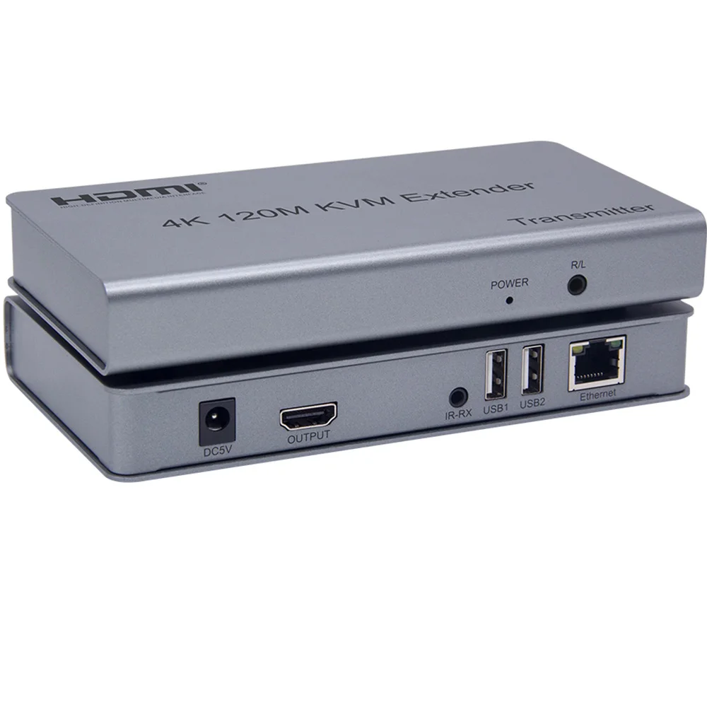 4K 120 м HDMI KVM удлинитель по RJ45 Ethernet Cat5e Cat6 кабель конвертер TX RX Поддержка USB Мышь