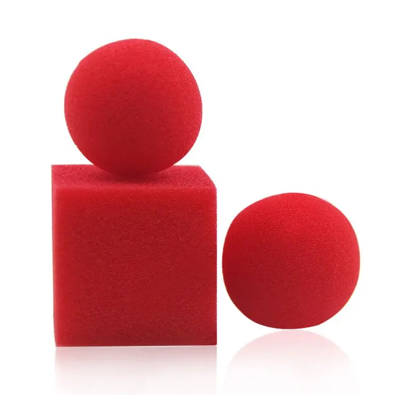 1 Block/cube 2 Sponge Balls 1set Magic Tricks Props Magic show Classical Illusion magic Close Up Street