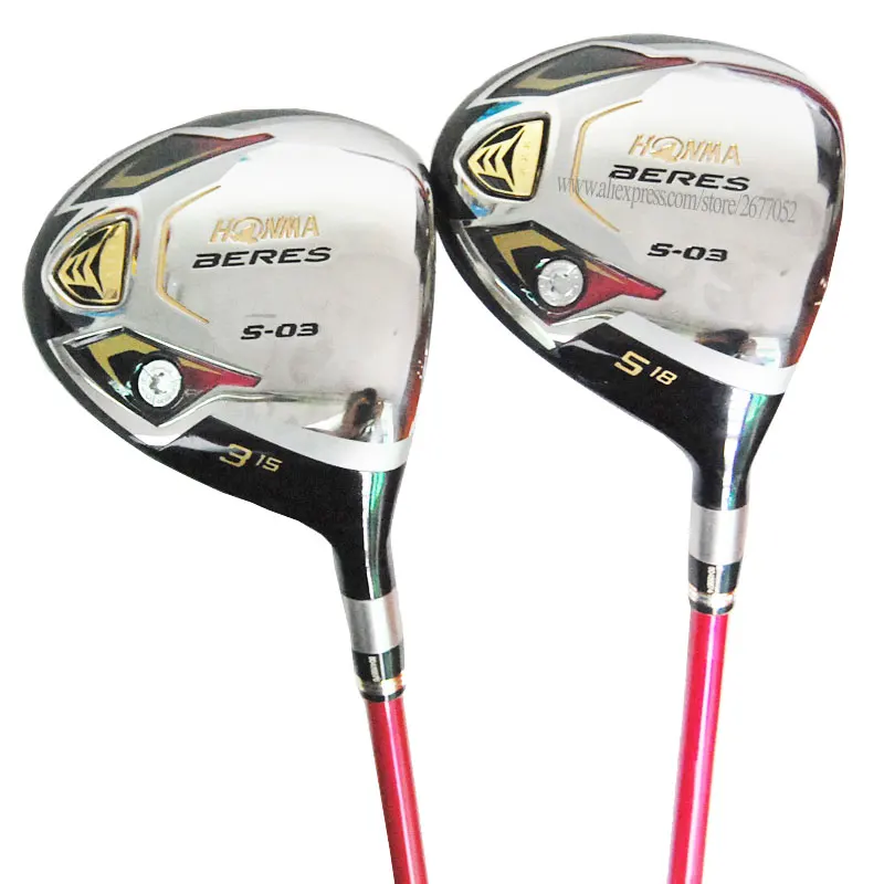 womens Golf Clubs HONMA S-03 Fairway Woods set 3/15 5/18 Graphite shaft L flex Club headcover Cooyute Free shipping | Спорт и