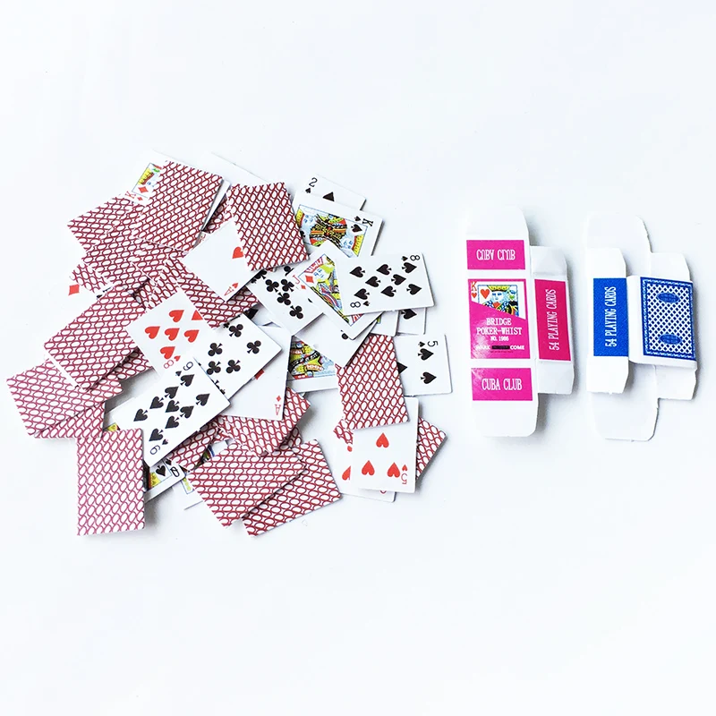 1/12 миниатюрные покерные карты для кукольного домика 4 коробки OB030|miniature cards|box boxbox 2