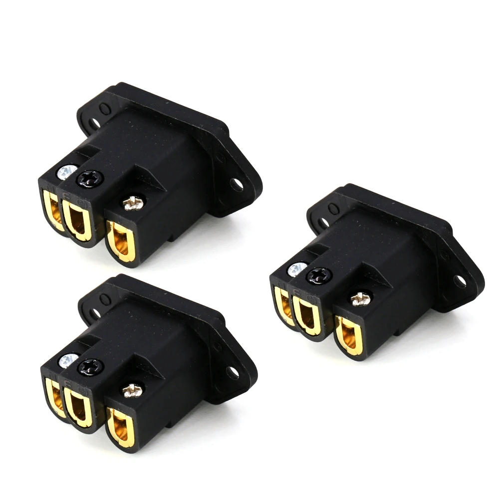Power Socket FURUTECH FI-06(G) AC IEC Inlet Socket Pure Copper Gold Plated 3pcs