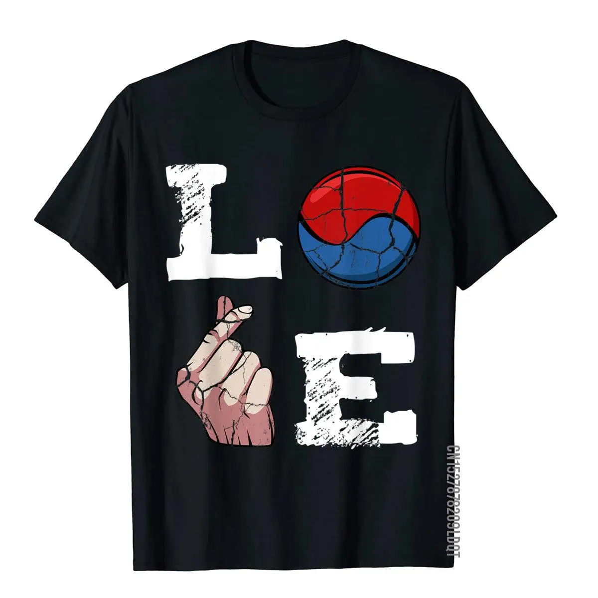 Love Korea Seoul Hallyu Saranghae Funny Korean Fashion Gayo T-Shirt__B12005black