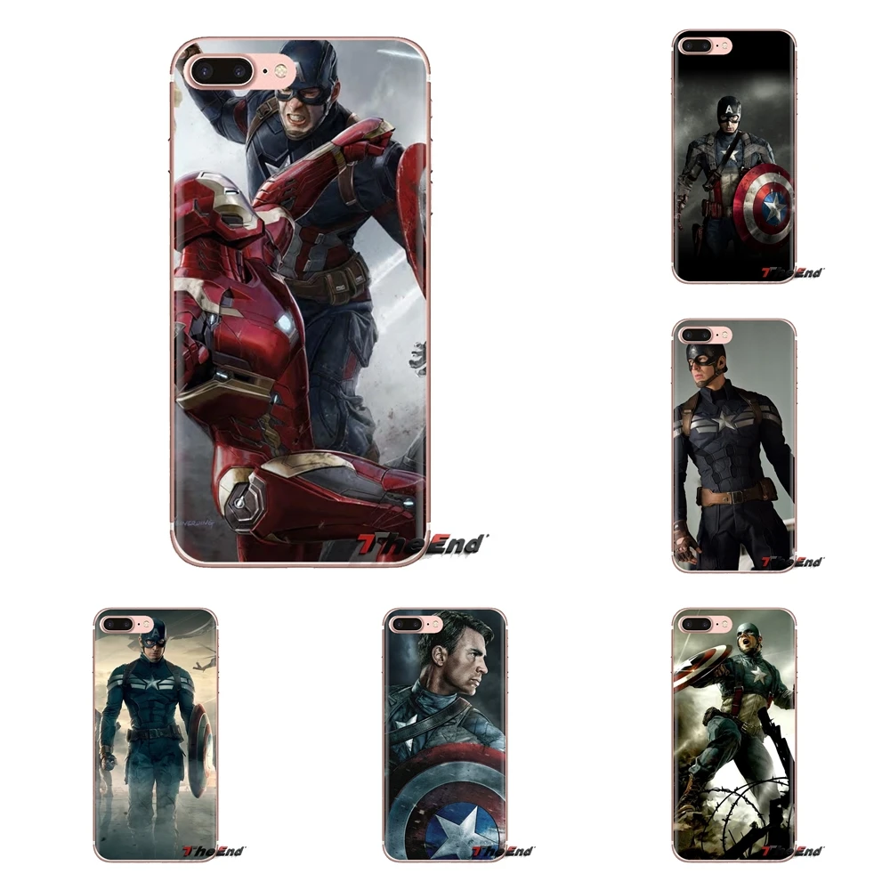 

Captain America Transparent Soft Shell Covers For Huawei Nova 2 3 2i 3i Y6 Y7 Y9 Prime Pro GR3 GR5 2017 2018 2019 Y5II Y6II