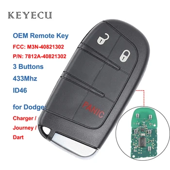 

Keyecu OEM Remote Key Fob 3 Buttons 433Mhz ID46 for Dodge Journey 2011 2012 2013 2014 2015 2016 2017,Charger, Dart, M3N-40821302