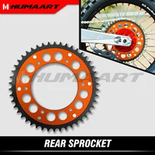 Humaart conjunto de roda dentada traseira 46 t aço alumínio para sx SX-F xc exc xcw 125 200 250 300 350 400 450 bicicleta da sujeira enduro laranja