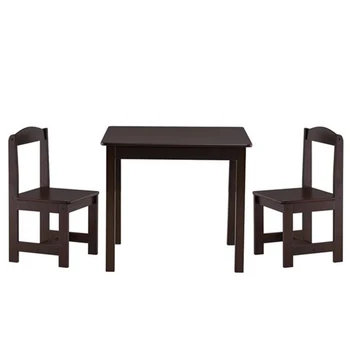 

Children Table and Chair Set 3pc/set MDF Simple Kids Furniture Non-toxic No Smell Desk Seat for Playing Games Studying Painting