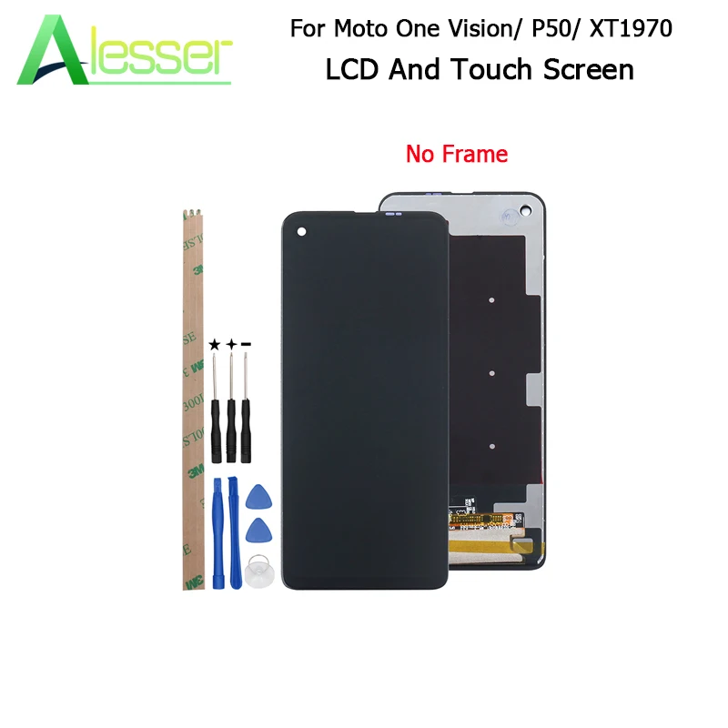 Alesser для Motorola Moto One Vision XT1970 ЖК-дисплей Дисплей и Сенсорный экран 6," Ремонт Запчасти для Moto P50 телефон+ Инструменты+ клей