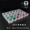 6/12/16/18/24 Grid Jewelry Storage Box Transparent Acrylic Plate Jewelry Display Box Loose Beads Storage Box 6