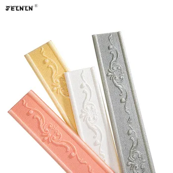 

PVC baseboard self-adhesive background wall edge strip wall skirt foam anti-collision 3d stereo wall waist foam stickers