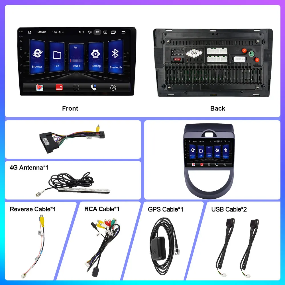 OKNAVI Android 9.0 Car DVD Multimedia Player For KIA Soul 2010 2011 2012 2013 GPS Multimedia Player Navigation Radio 4G WIFI