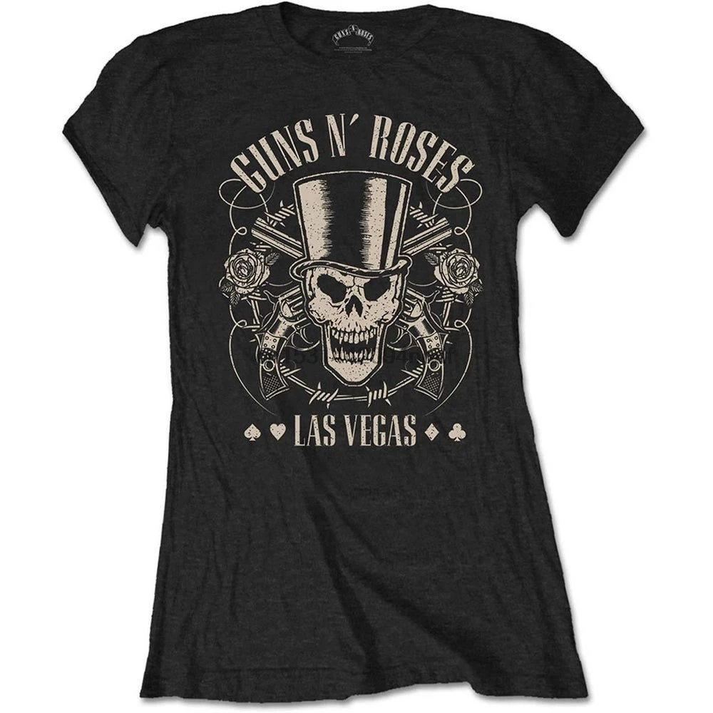 Ladies Guns n Roses Slash Top Hat Skull Official Tee T Shirt Womens Girls | Мужская одежда