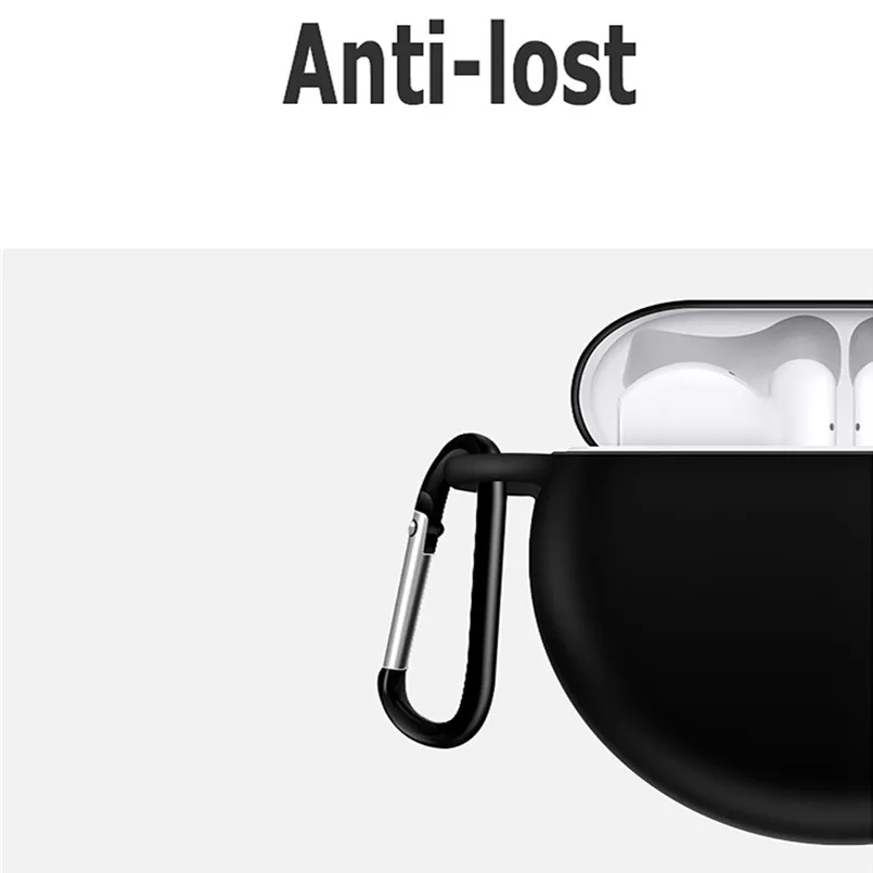 Silicone Case For Huawei Freebuds 3 2019 Wireless Charging Case Silicone Protective Skin Cover with Ring Holder 40NOV2106