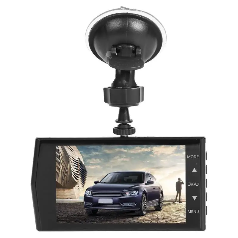 4 дюйма сенсорный Экран Зеркало заднего вида Dash Cam 1296P Видеорегистраторы для