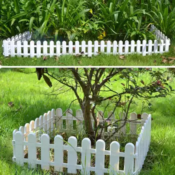 

White Enclosure Christmas Decorative Fence Beautiful Fashion Christmas Tree Fence Plastic Fence Lawn Festive Supplies DIY