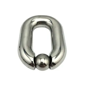 Male Heavy Duty BDSM Stainless steel Ball Scrotum Stretcher metal penis bondage Cock Ring Delay ejaculation male new Sex Toy men 3