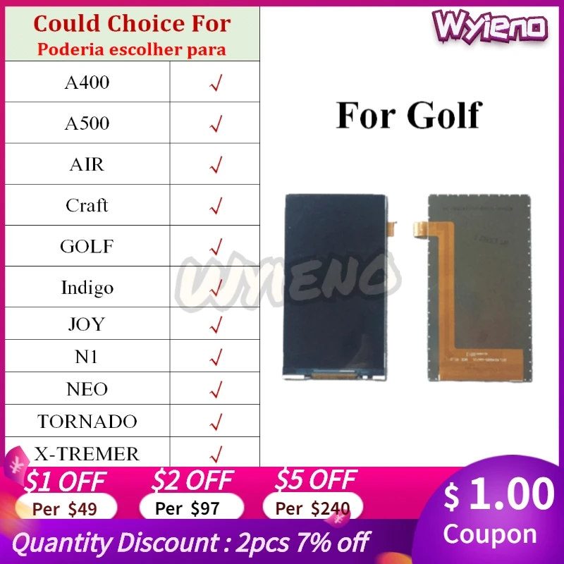 Wyieno для Explay A400 A500 Air Craft Golf Indigo Joy N1 NEO Tornado X-tremer модуль ЖК-дисплей экран +