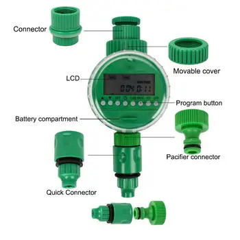 

Automatic Watering Timer Irrigation Timer Ball Valve Electronic Irrigation Controller Water Timer For Garden Watering System