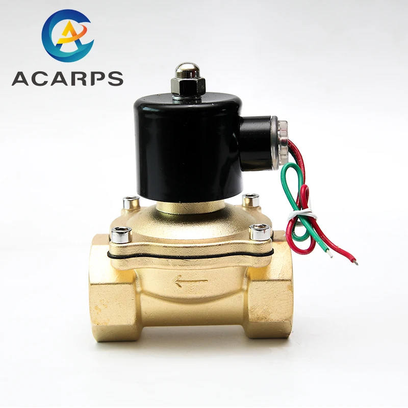 

1" inch Normally Closed Brass Solenoid Valve solenoid valve DC24v DC12V AC220V AC110V AC380V Direct Acting For Water Gas Oil