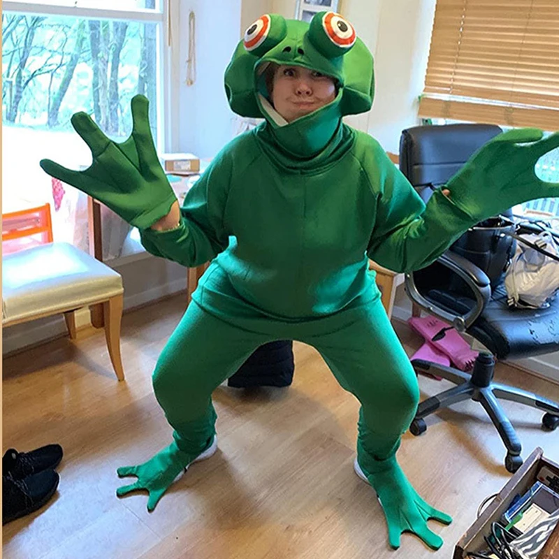 

New adult frog prince costume Halloween animal costume frog cos costume party performance