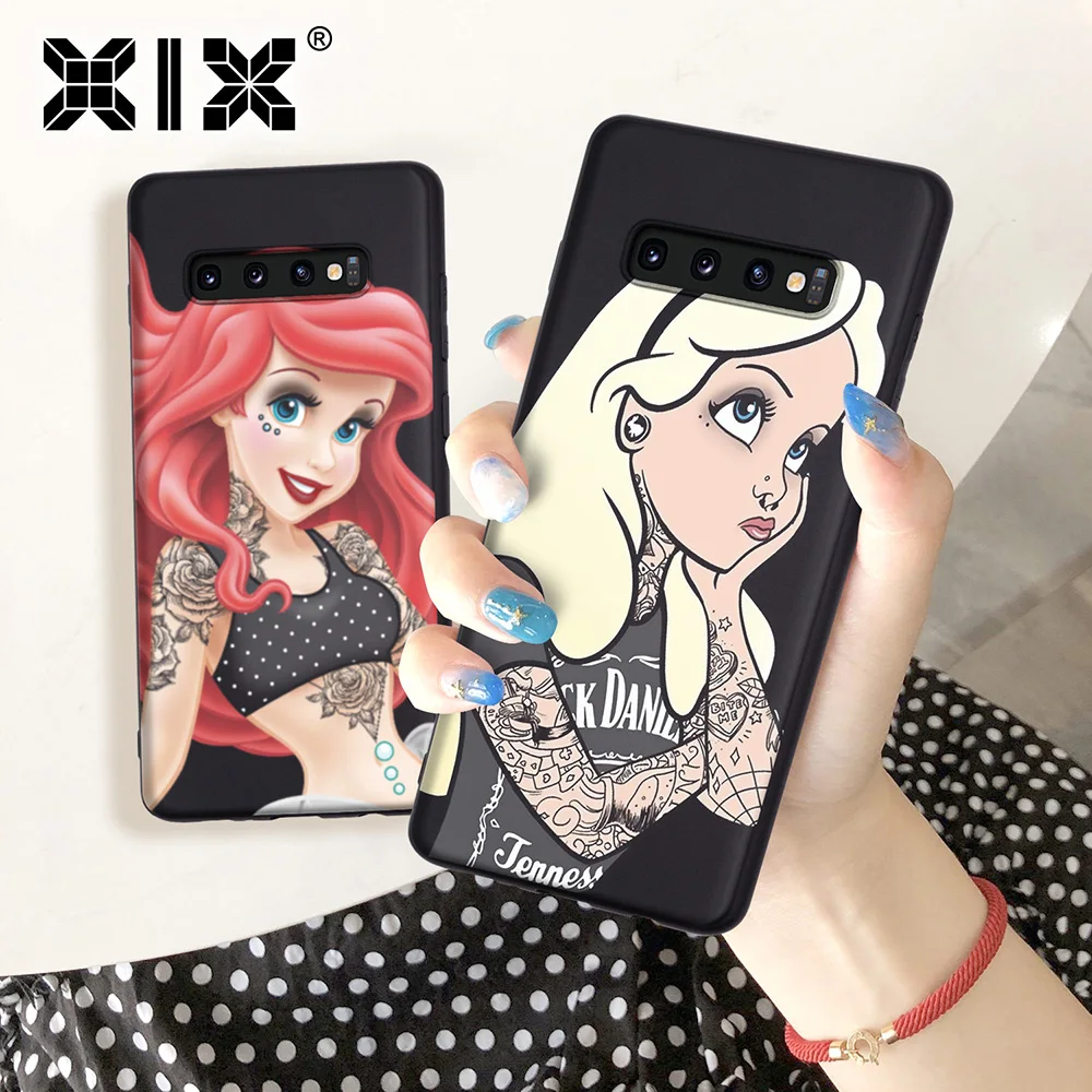 

Soft TPU Cover for Samsung Galaxy A7 2018 Case Tattoo Princess for Samsung A50 Case for Samsung S7 S8 S9 S10 Plus A8 Note 8 9