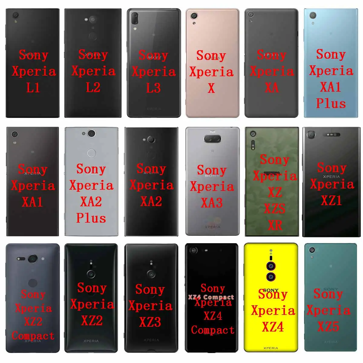Прозрачный силиконовый чехол для Sony Xperia XA XA1 XA2 XA3 XZ XZ1 XZ2 XZ3 XZ4 L1 L2 L3 Plus|Бамперы| |
