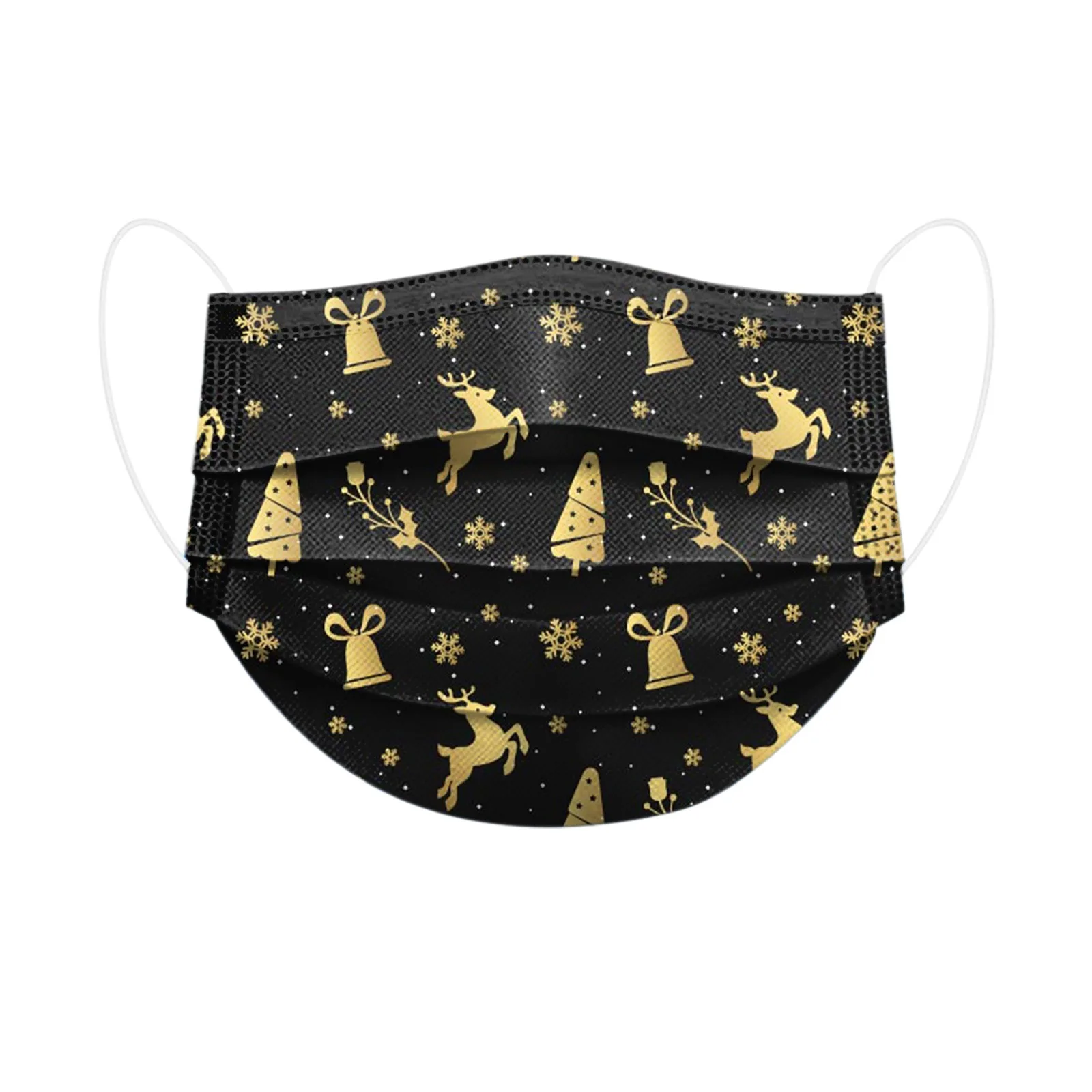 2021 Christmas Mask Gold Printing Adult/Child Mask Disposable High Quality Mask 3 Layer Child Mask Maschere 6