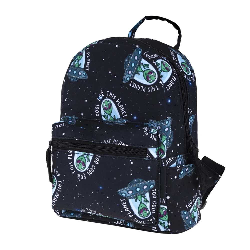 Женский рюкзак Mochila Cool Alien с принтом женская сумка на плечо для подростков Многофункциональный маленький рюкзак школьный рюкзак