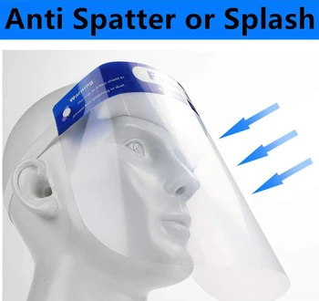 

Disposable Safety Face Shield Fluid Resistant Full Face Mask Transparent Single Use Mask Visor Protection from