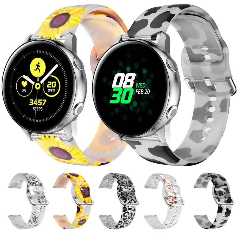 Cinturino In Silicone 20Mm Per Samsung Galaxy Watch Active2 40Mm/ Active 2 44Mm/ Galaxy Watch 4 40 44Mm Cinturino Cinturino Correa