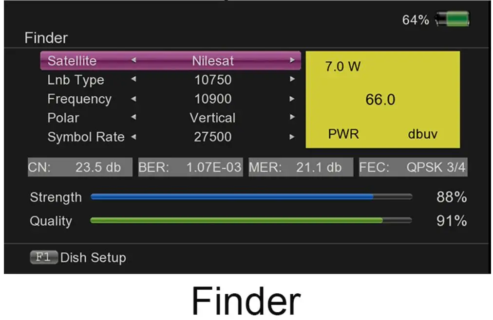 Sat-Finder анализатор спектра Twinkler sf-620s Satlink Powervu Usb-Wifi