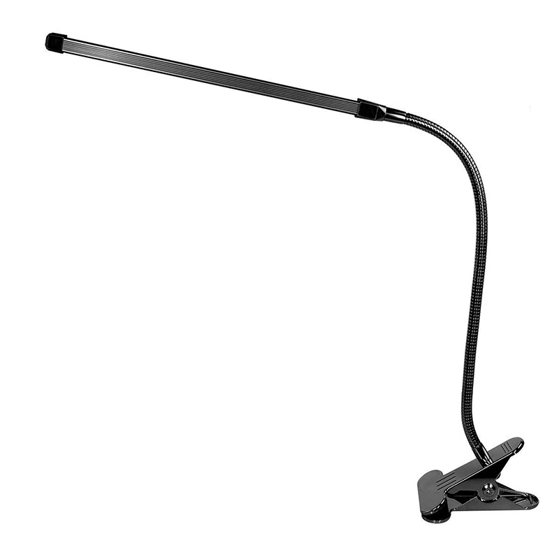 Günstig 8W LED Clip auf Lampe, schreibtisch Licht mit 3 Modi 2M Kabel Dimmer 10 Ebenen Clamp Tisch Lichter