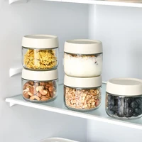 Glass Storage Jar Sealed Food Storage Container Household Multi-function Small Tea Cans Grains Candy Storage Salad Dessert Bowl 1