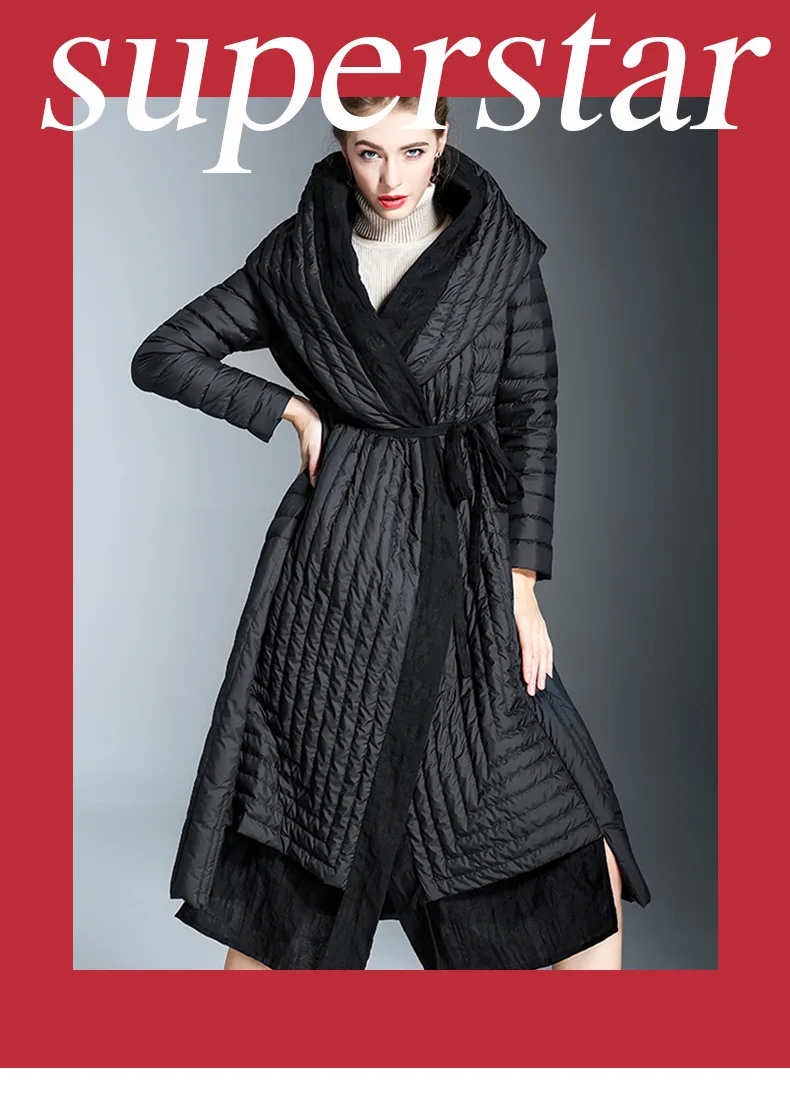Пуховики, Длинная с капюшоном, зимняя куртка, женские топы, Vadim Veste Hiver Manteau Femme Harajuku ropa mujer Parkas YL231