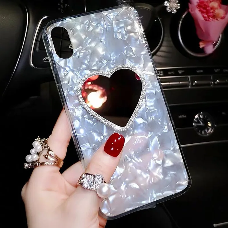 Conveneint 3D зеркальный чехол для iPhone 12 Mini 11 Pro XS Max XR X 8 7 6 6S Plus SE мягкий с узором