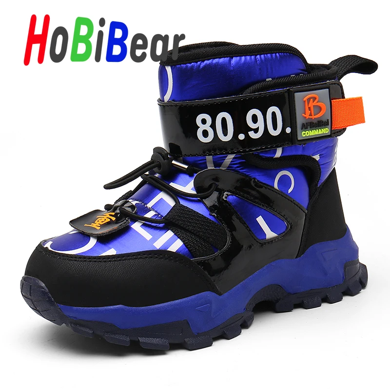 

Winter Warm Children Boy Girl Brands Boots Purple Snow Boots for Girls Rubber Non-Slip Trekking Boots For Kids Fur Boots Boy