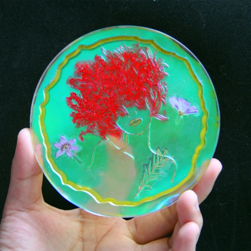 

DIY Flower Fairy Tray Molds DIY Fairy Maiden Resin Coaster Molds Beauty Coaster Silicone Molds Epoxy Resin Casting Molds