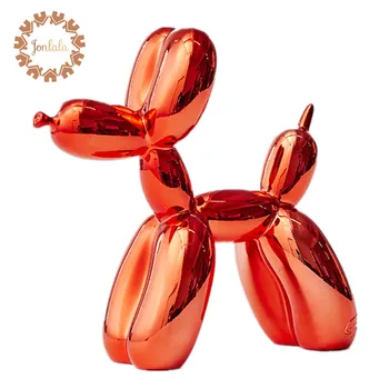 

Balloon Dog Figurine Statue Craft Ornament Resin Crafts American Pop Art Red Metallic Large Size Animal American Style