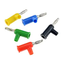 5 Teile/lose Seite Schraube Anschluss 4mm Bananen Stecker Stapelbar Vernickelt Lautsprecher Multimeter Banana Stecker Stecker