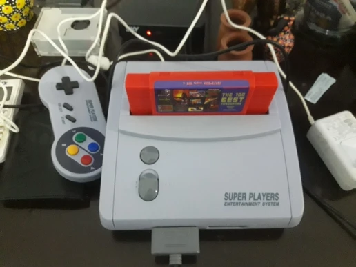 ТВ видео Игровая приставка для S-n-e-s 16 бит игры с 100 в 1 SNES картридж(можно использовать для экономии заряда аккумулятора