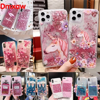 For Xiaomi Redmi K20 6 7A 7 6 5A 5 Plus 4A 4X Note 7 6 5 Pro 4X 4 Cover Floral Unicorn Flamingo Glitter Water Liquid Case 1