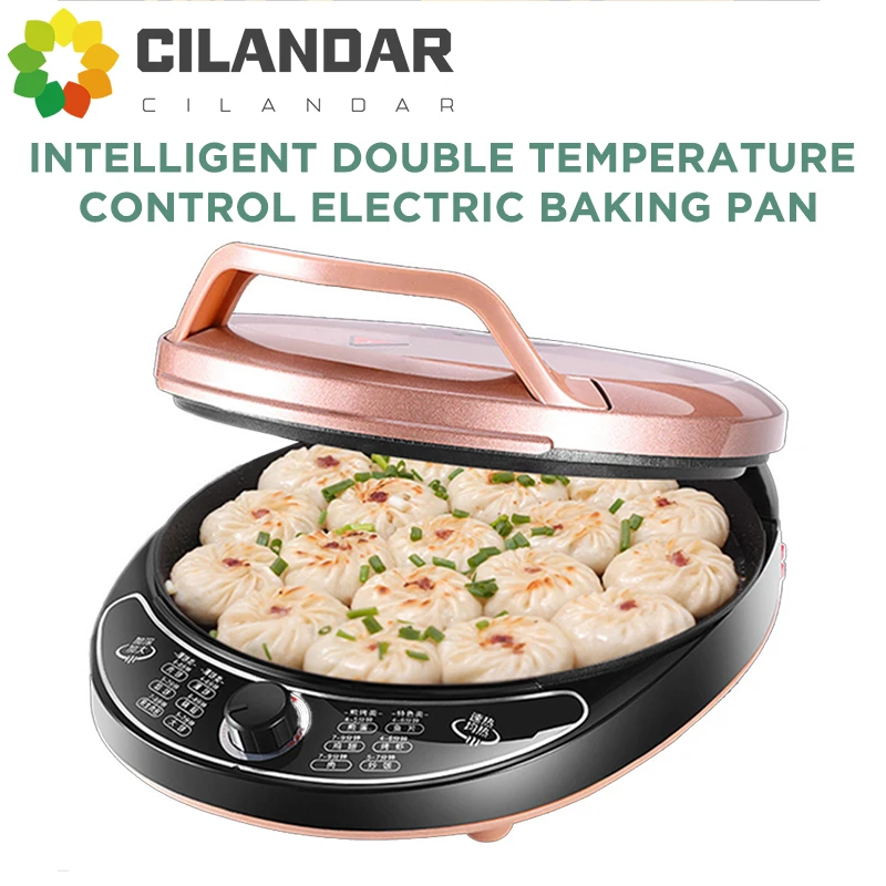 CILANDAR Electric Baking Pan Double-sided Heating Suspension Type Crepe Maker Skillet Pancake Machine Pie Pizza Griddle | Бытовая